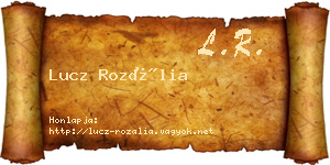 Lucz Rozália névjegykártya