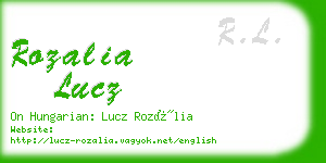 rozalia lucz business card